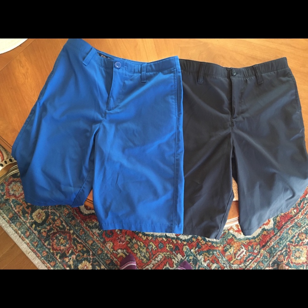 2 pair boys size 14 Under Armour golf shorts
